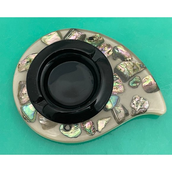 Vintage ashtray, lucite abalone ashtray, tear drop - Picture 7 of 10
